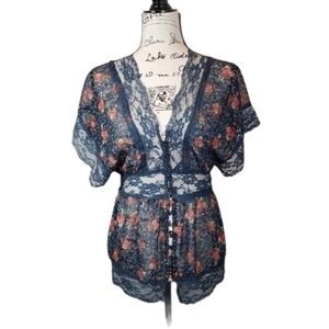 Passport Bohemian Kimono Top Size Small